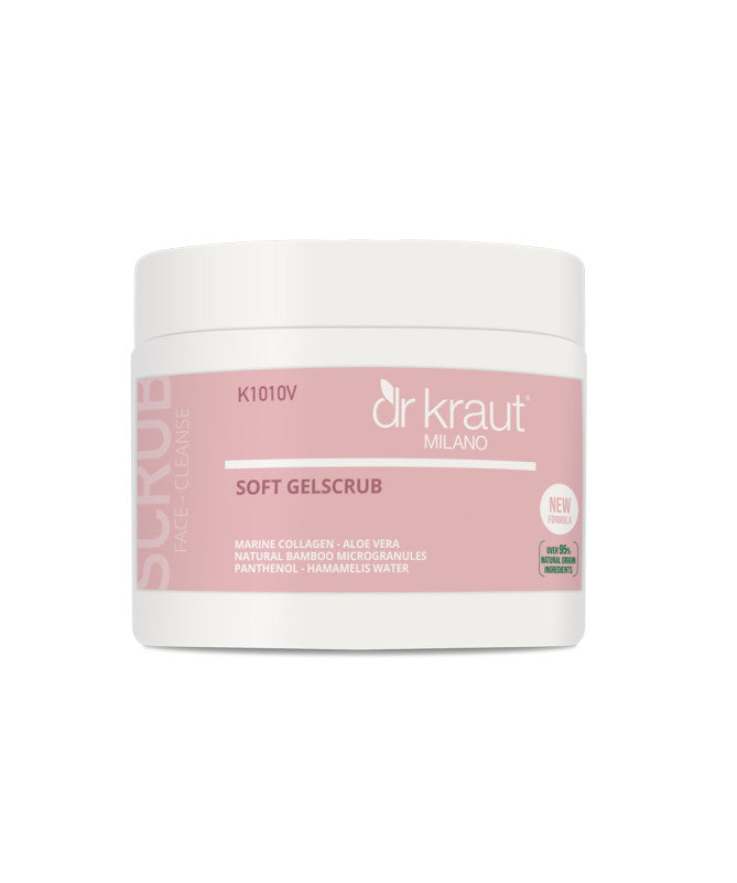 Soft Gel Scrub Viso Dr. Kraut K1010V con Collagene Marino e Aloe 500 ml