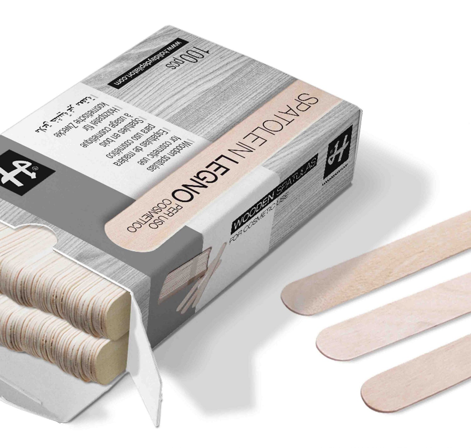 Spatole Stendicera in Legno 200x25x2 mm Holiday Scatola 100 Pz