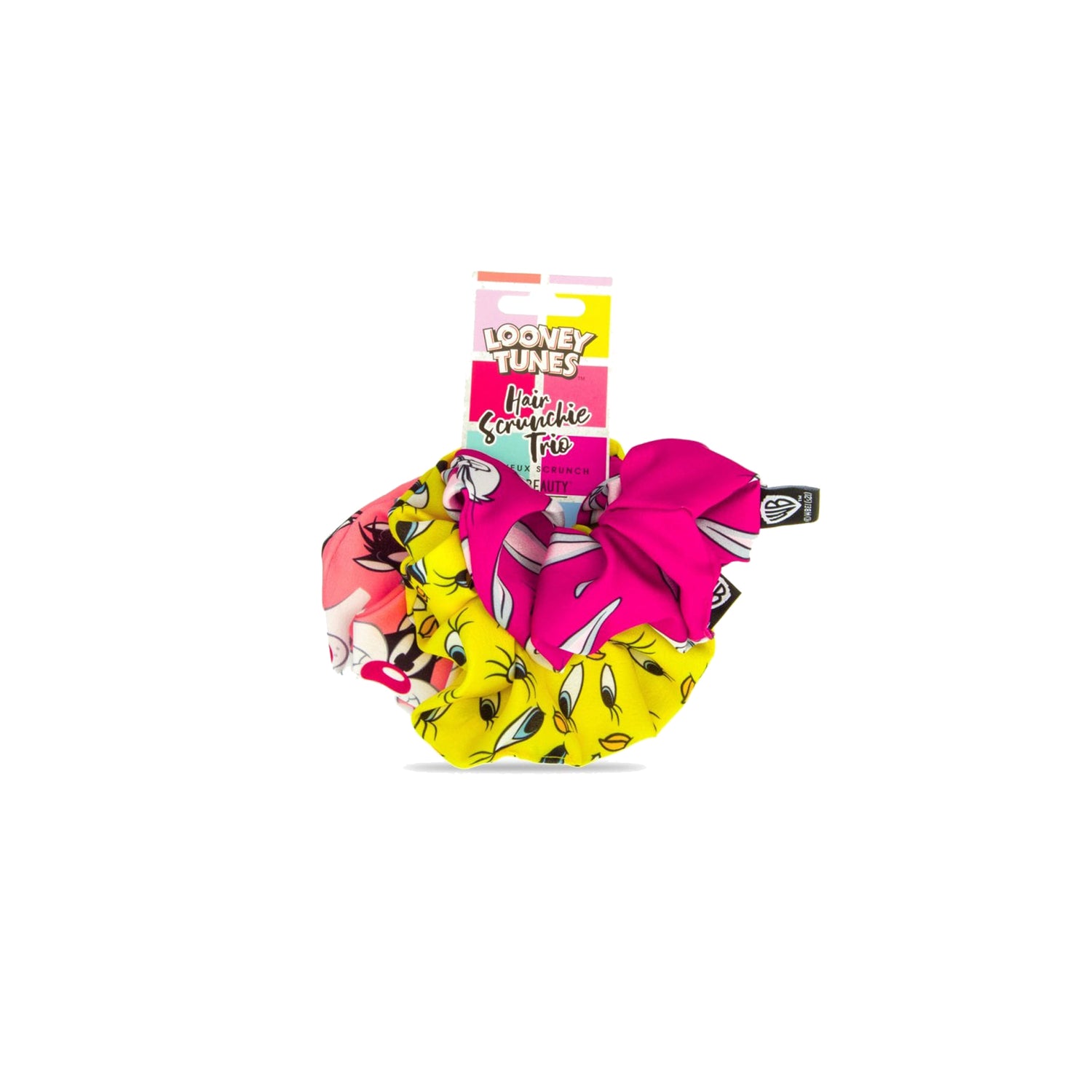 Set 3 Elastici per capelli in tessuto Looney Tunes